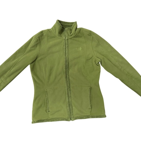 The North Face Jackets & Blazers - Womens North Face Full Zip Green Light Weight Fleece Jacket Size M